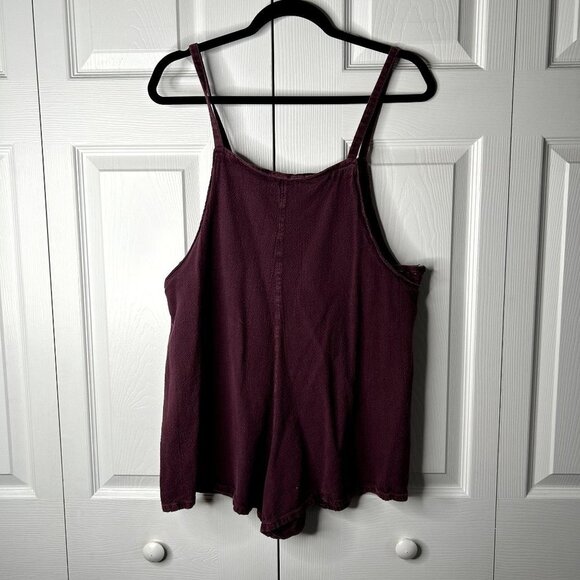 Dark Purple Sleeveless Pocket Front Romper Women's Size Small S ** - Picture 5 of 5